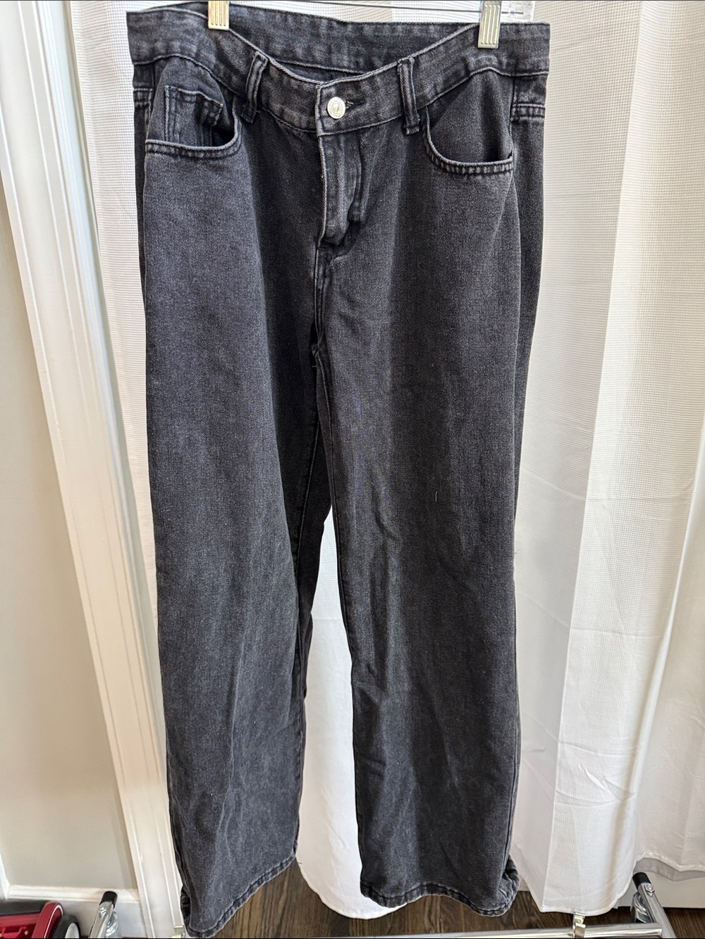 Black Washed Denim Jeans